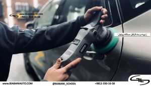مدرسه بیابانی-آموزش پولیش کاری در مدرسه بیابانی